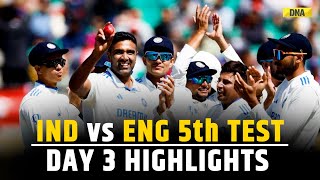 IND vs ENG 5th Test Day 3 Highlights Ashwin Shines With 5fer India Beats England By An Innings [upl. by Nananne]