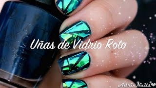 Uñas de Vidrio Roto glass nails [upl. by Barbaraanne133]