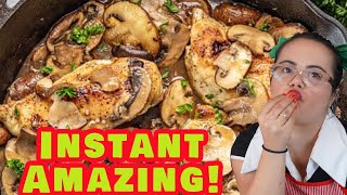 How To Make Authentic Chicken Marsala Instant Pot  In Under 60 SECONDS [upl. by Hctim]