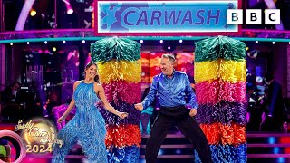 Paul Merson and Karen Hauer Samba to Car Wash by Rose Royce ✨ BBC Strictly 2024 [upl. by Terryl423]