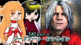 Sword Art Online react to Kirito As Dante quotPart 6quot  Sword Art Online  Gacha Club React [upl. by Trici]