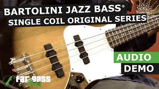 Bartolini 9S Deep Tone Single Coil Jazz Bass® Pickup Set Demo [upl. by Rovit418]