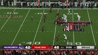 Abilene Christian vs Texas Tech Exciting Ending  2024 College Football [upl. by Tav]