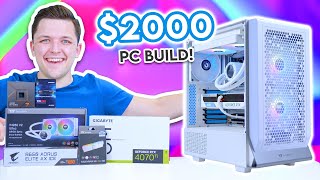 Best 2000 Gaming PC Build 2023 😄 AllWhite PC Build Guide w 1440p Benchmarks [upl. by Teece736]