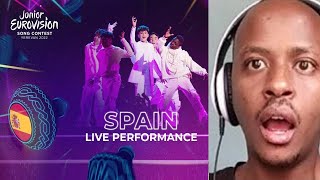 Spain 🇪🇸  Junior Eurovision 2022  Carlos Higes  Señorita LIVE  REACTION [upl. by Elyac42]