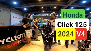 Honda Click 125 V4 2024 Model Color Black SRP 81400  Full Review  SPECS  Demo  Kirby Motovlog [upl. by Eceinaj]