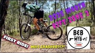 2025 marin rift zone 2 first ride  AND SOMEONE CRASHES marinbikes riftzone mtb mtbcrash [upl. by Suirtimed]