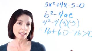 The Quadratic Formula How to Use the Discriminant to Determine Roots [upl. by Nirehtak962]