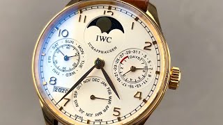 IWC Portuguese Perpetual Calendar 423MM IW502213 IWC Watch Review [upl. by Graig68]