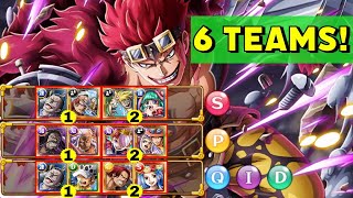 OPTC Kizuna Kid  6 Teams WITHOUT NEW UNITS One Piece Treasure Cruise [upl. by Erdah]