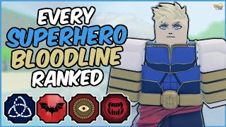 Every Superhero Bloodline RANKED From WORST To BEST  Shindo Life Bloodline Tier List [upl. by Akiram]