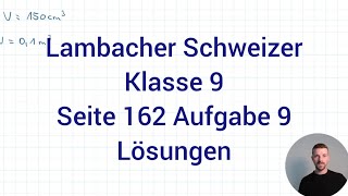 Kugel Volumen amp Oberflächeninhalt berechnen  Lambacher Schweizer Mathe 9 NRW G9 Seite 162 Aufgabe 9 [upl. by Melinda]