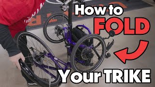 How to Fold your Trike  Catrike Azub HP Velotechnik ICE [upl. by Euqinobe293]