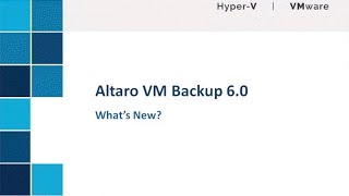 Whats New in Altaro VM Backup Webinar [upl. by Marlon]