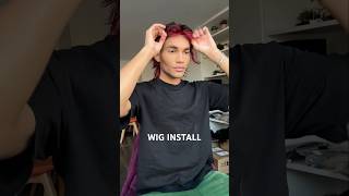 REDBLACK WIG INSTALL FOR MEN ❤️🖤 menwig fulllacewigs wigtutorial hairstyles [upl. by Tserof]