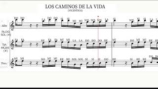 Los Caminos de la Vida  Vicentico  Notas musicales para principiantes [upl. by Lleuqar]