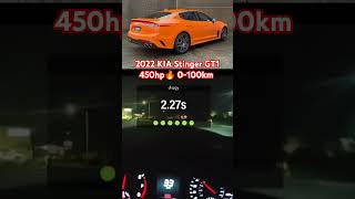 2022 KIA Stinger GT1 450hp 0100km dragy gps performance box [upl. by Culley]