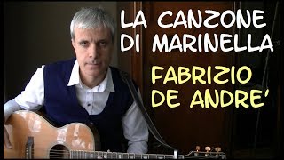 La canzone di marinella accordi  Fabrizio De andrè  Tutorial chitarra [upl. by Anella23]