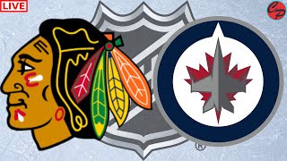 CHICAGO BLACKHAWKS vs WINNIPEG JETS NHL HOCKEY GAME TWO LIVE GAME CAST amp AUDIO [upl. by Cowie162]