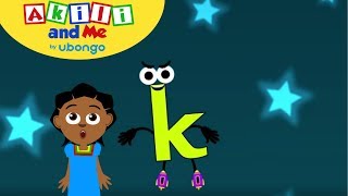 Jammin Letter K  Akili and Me  Cartoons for Preschoolers [upl. by Eedyah]