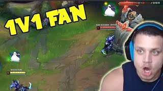 TYLER1 GETS DESTROYED BY A FAN IN 1V1 DRAVEN GAME [upl. by Anigroeg]