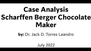 Harvard Case Analysis Scharffen Berger Chocolate Maker [upl. by Wood]