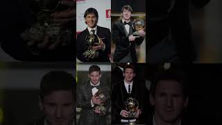 LOS 8 BALONES DE ORO DE MESSI 🐐🏆  shorts  ESPN Deportes [upl. by Olegna]