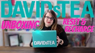 DAVIDsTEA unboxing TEA HAUL  new RESET amp RECHARGE collection on Tea with Jann davidstea [upl. by Eyot469]