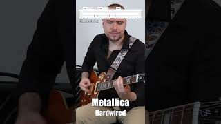 Metallica  Hardwired Guitar Tutorial guitartutorial guitarlesson guitar [upl. by Edra]