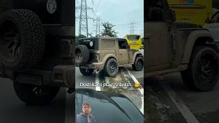 automobile thar defender offroading scorpio trending dost attitude tharlovermodification [upl. by Sherl770]