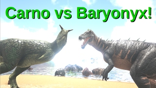 Baryonyx vs Carnotaurus ARK Survival Evolved [upl. by Obla55]