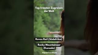 Top 5 besten Zugreisen der Welt youtubeshorts top5 zug abenteuer [upl. by Dlanigger]