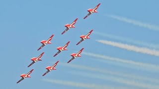 RCAF Snowbirds arrival into EAA Airventure Snowbirds formation flying [upl. by Yendahc]