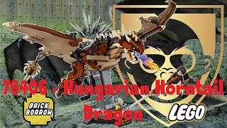 Lego Set 76406  Hungarian Horntail Dragon from Harry Potter  Speed Build and Review [upl. by Erund]