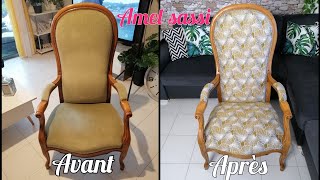 Restauré un fauteuil voltaire renovation tuto [upl. by Trini]