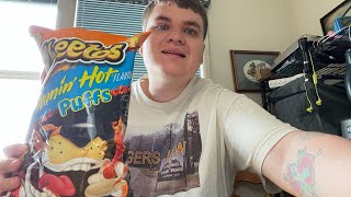 Cheetos Flamin’ Hot Puffs Food Review [upl. by Dubenko]