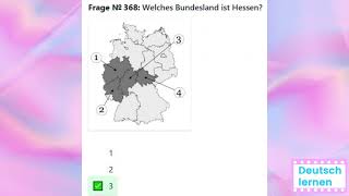 Einbürgerungstest Fragen und Antworten Hessen [upl. by Saticilef403]