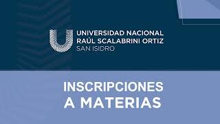 Inscripción a materias [upl. by Bollinger]