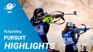 World Cup 2324 Ruhpolding Women Pursuit Highlights [upl. by Assenar933]