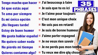 📑35 Phrases Super Utiles en Espagnol  Apprendre lEspagnol facilement et Rapidement 🔹 7 [upl. by Akierdna]