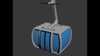 3D Max  Model of Ski lift gondola  Speed Modeling PROGRAM VE OYUN DUNYASI [upl. by Nylareg]