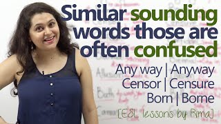 Similar sounding words that often confuse you  English lesson ESL [upl. by Lerud]