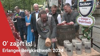 Der „Berch“ ruft Erlanger Bergkirchweih mit zwei Schlägen eröffnet [upl. by Ahsayn]