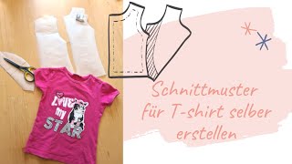 Tshirt SCHNITTMUSTER selber erstellen [upl. by Heall306]