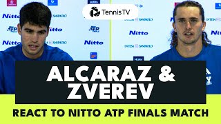 Carlos Alcaraz amp Alexander Zverev React To Nitto ATP Finals Clash 🗣 [upl. by Brittany]