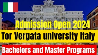 University of Tor Vergata Application process  Italy scholarship for international students 2024 [upl. by Naicad]