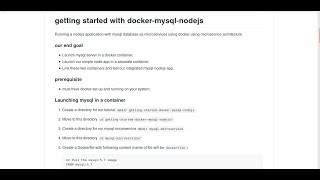 gettingstarteddockermysqlnodejs [upl. by Goddard896]