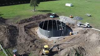 Kingspan 365000lt water tank installation [upl. by Ardna]