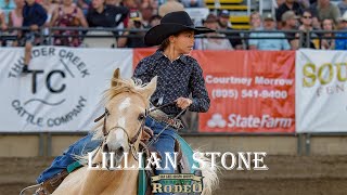 Lillian Stone Barrel Racer competing in the SLO Sheriffs Rodeo 2024 [upl. by Eed]