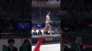 Erika Pinxten Balance Beam Routine Artistic Gymnastics World Cup El Cairo 2024 Slow Motion shorts 1 [upl. by Anayi]